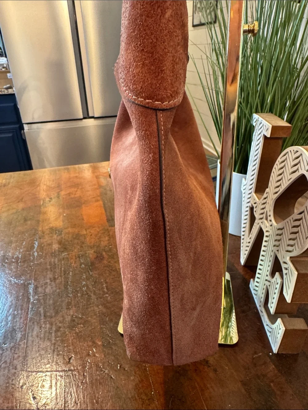 Coach Suede Shoulder Bag in Rust